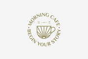 Morning Cafe Logo Beverage Badge, a Branding & Logo Template by Signatoro (Thumbnail 2 of 2)