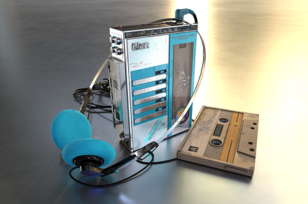 FM/AM Cassette Recorder (Game ready), an Object 3D Model by Snji | 3D Models