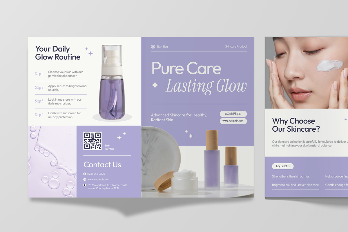 Product Skincare Bifold Brochure, a Brochure Template by Annora Studio (Photo 5 of 6)