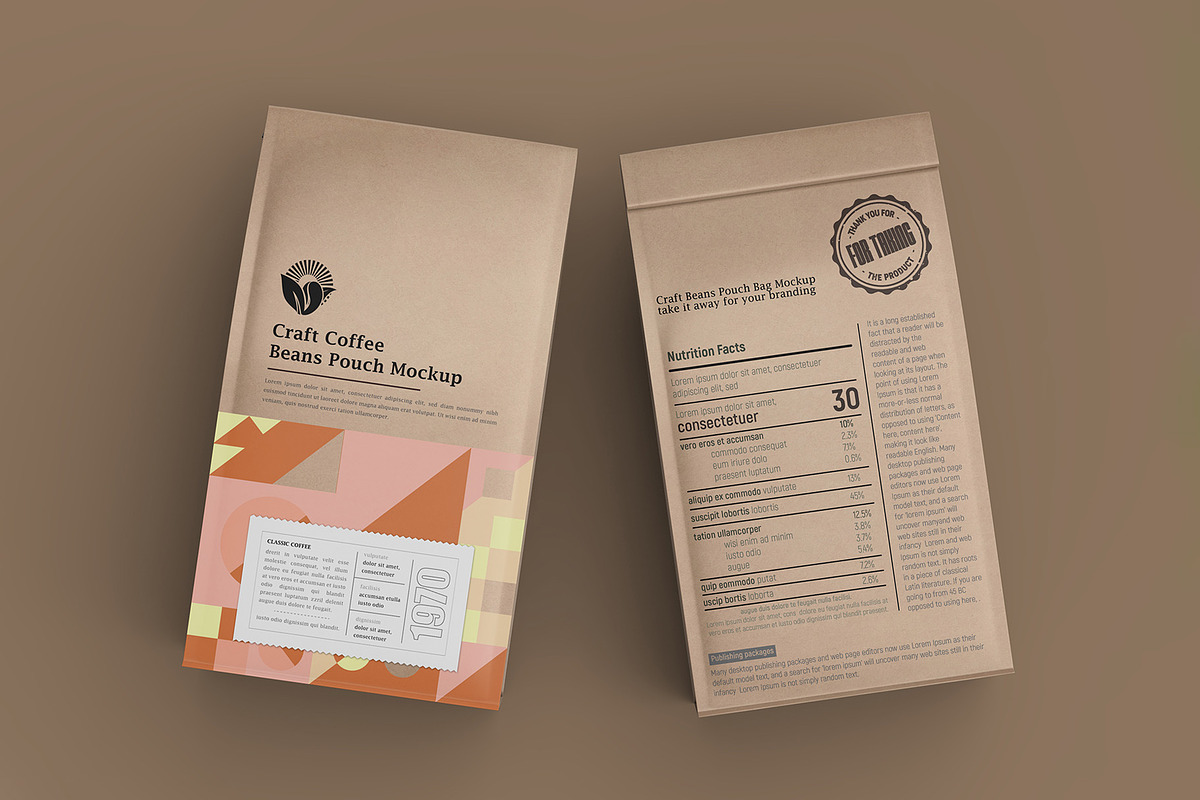 Food or Coffee Pouch Bag Mockup, a Cups & Container Mockup by Ram Studio LLC (Photo 13 of 23)