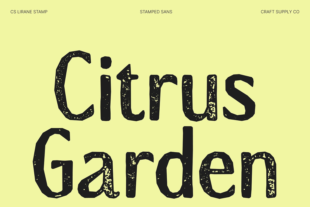 CS Lirane Stamp, a Sans Serif Font by Craft Supply Co. (Photo 2 of 8)