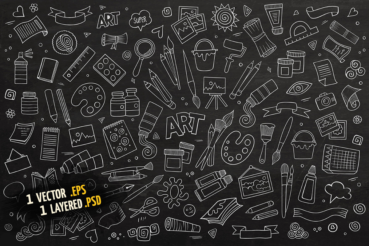 Art Objects & Elements Set, an Object Graphic by BALABOLKA (Photo 4 of 4)