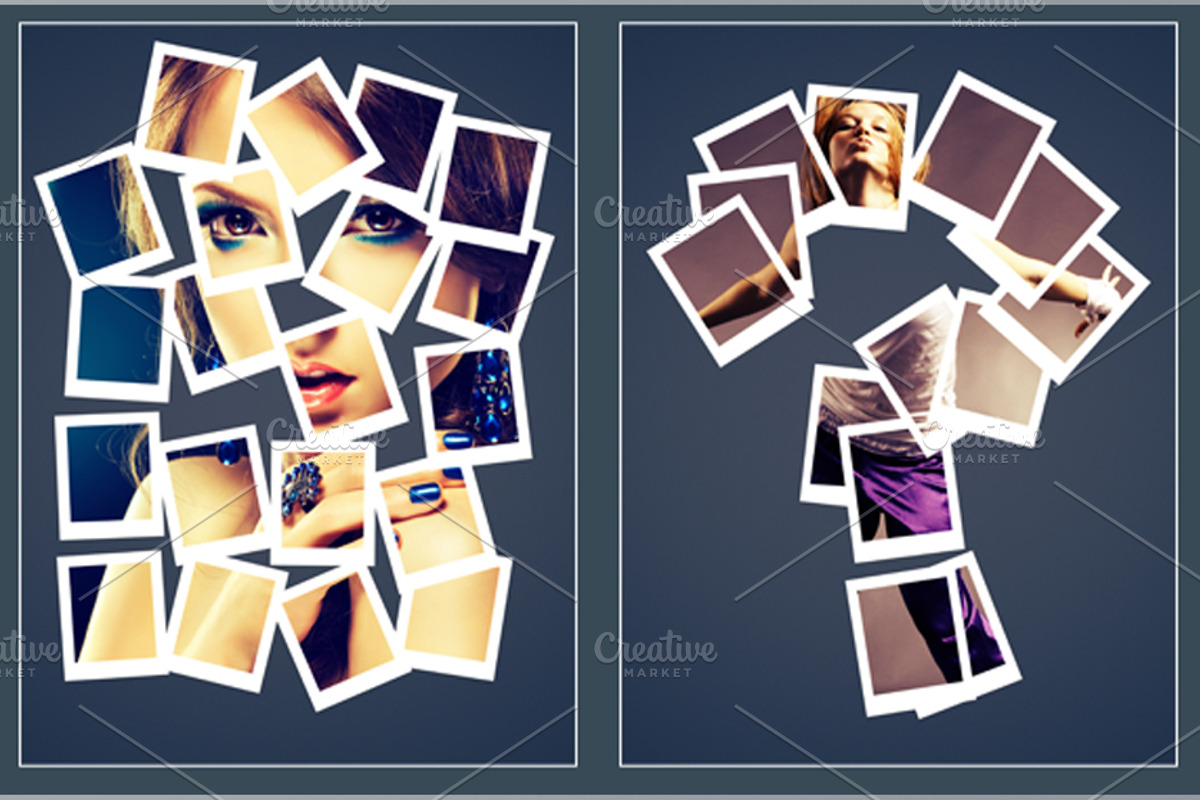 Polaroid Puzzle Photo Frame Template, a Templates & Theme by Design_Fx (Photo 1 of 7)