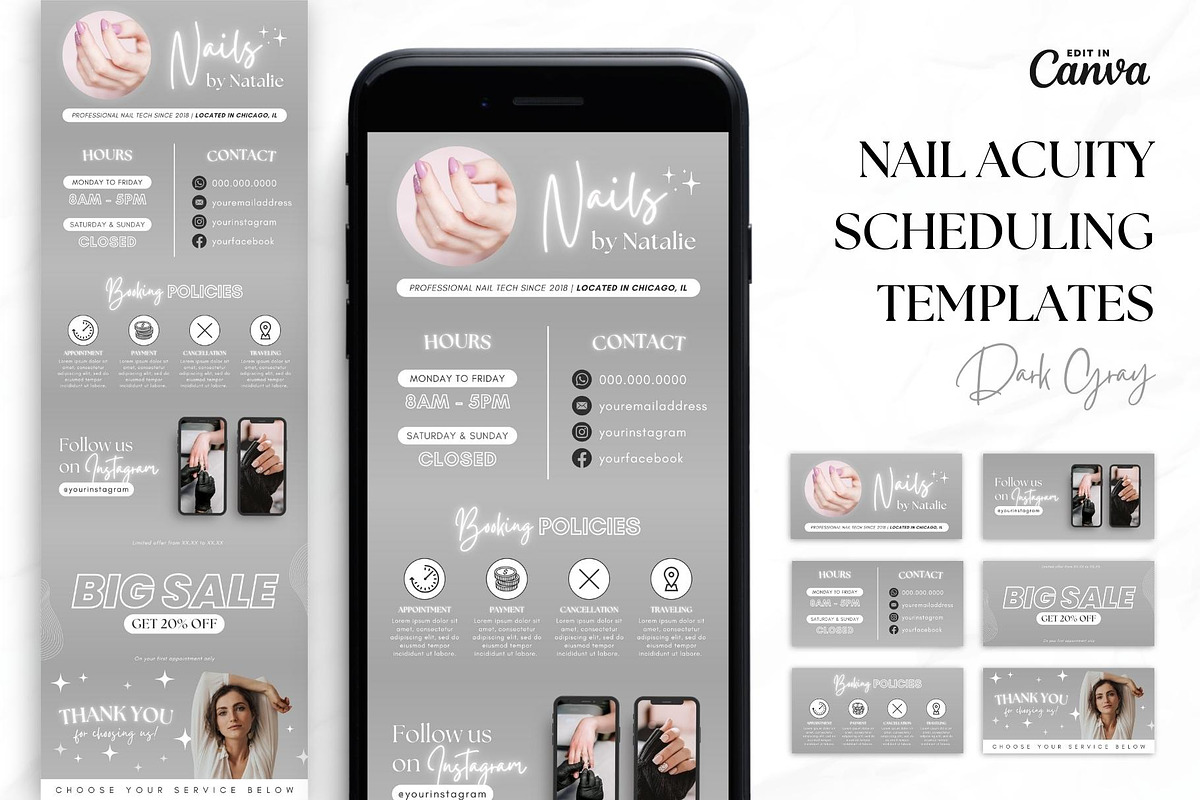 Nail Tech Acuity Scheduling • Canva, a Websites & App Template by OniriqveDesigns (Photo 1 of 8)