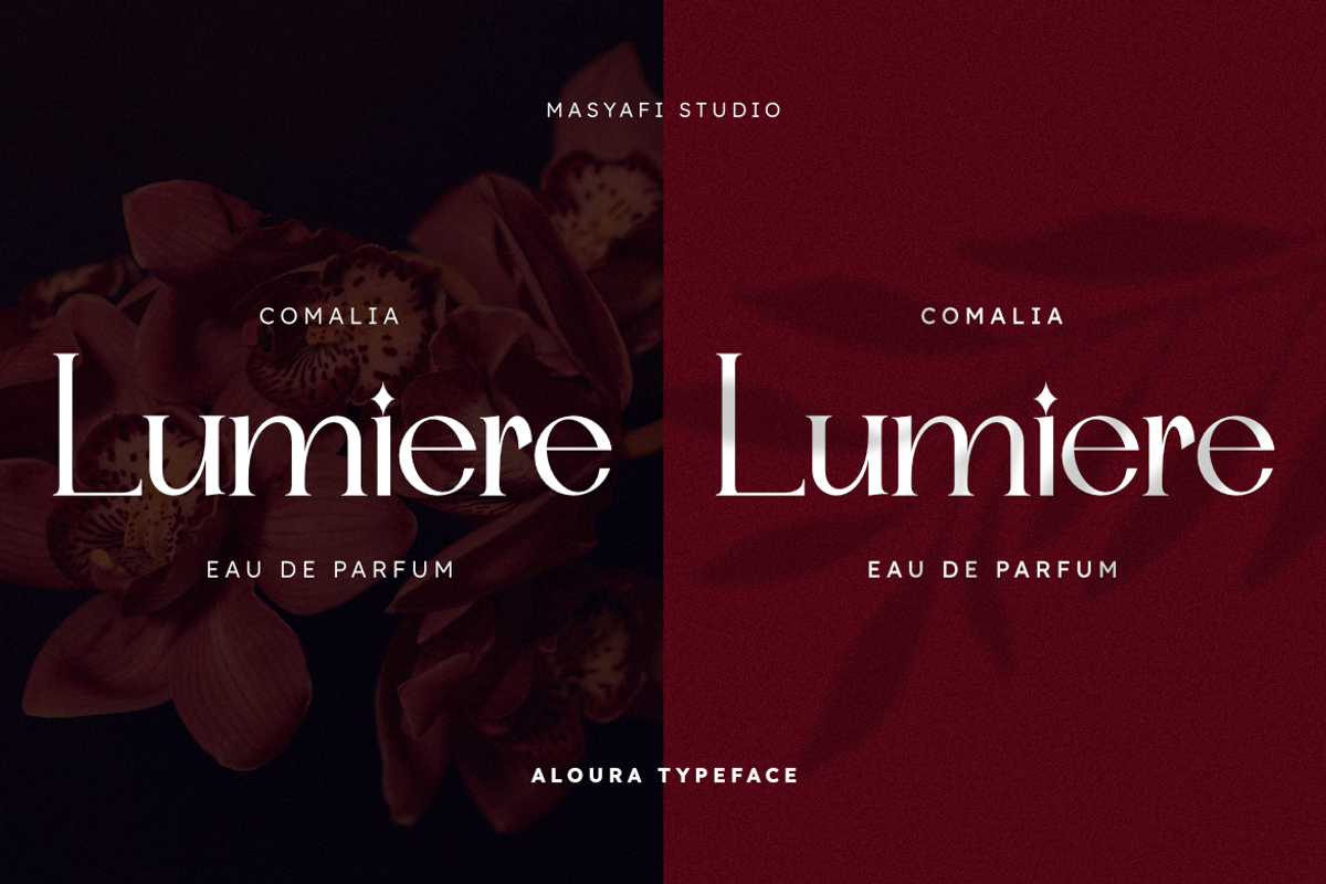 Aloura - Luxury Logo Font, a Serif Font by Masyafi Studio (Photo 7 of 9)