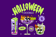 Halloween Cocktail Clipart Set, a Seasonal Illustration by Alina Sh (Thumbnail 1 of 8)