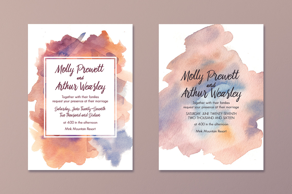 The Dreamy Watercolour Collection, an Invitation Template by Knotted Design (Photo 2 of 9)
