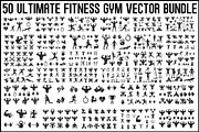 Ultimate Fitness Gym Vector Bundle, an Illustration by Creativeshirt (Thumbnail 1 of 51)
