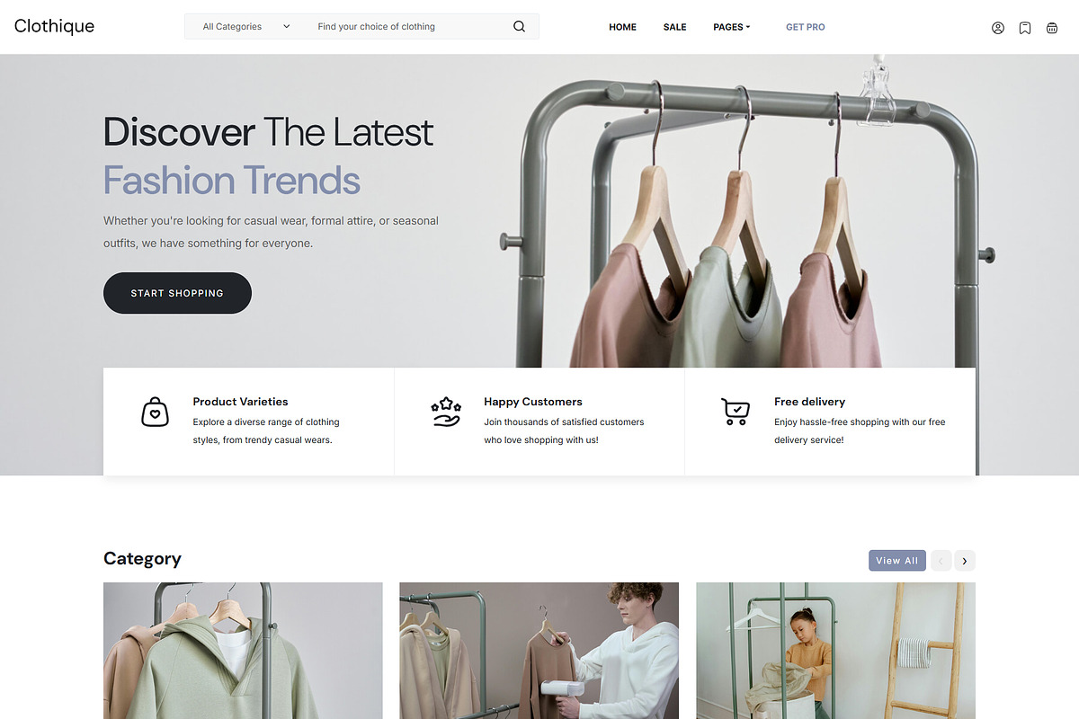 Clothique - eCommerce Store HTML preview 6