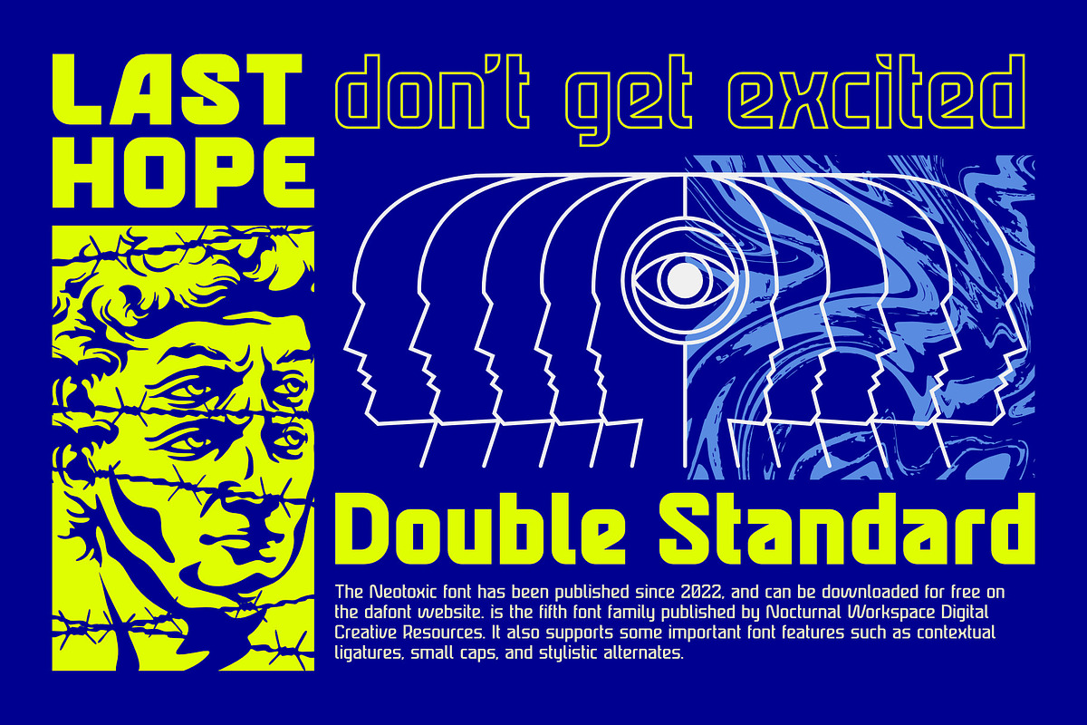 Neotoxic Futuristic Sans Serif, a Sans Serif Font by Nocturnal Workspace (Photo 5 of 16)