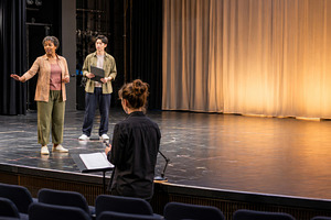 Theatre rehearsal on stage during fa, a Photo by Dvoevnore photos