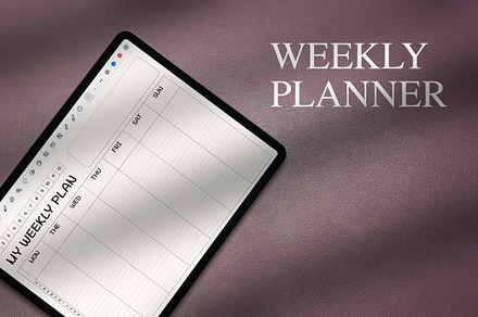Simple Weekly Planner, a Print Template by dott
