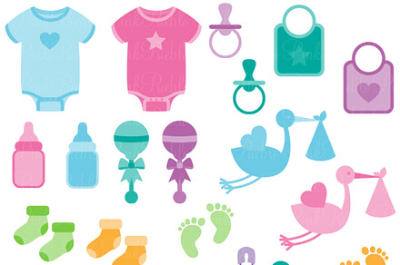 Baby Shower Silhouettes Brushes preview 3