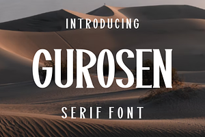 Gurosen, a Serif Font by lelevien