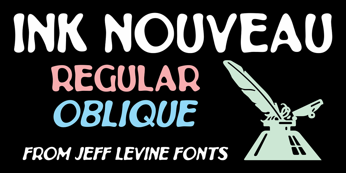 Ink Nouveau JNL, a Font by Jeff Levine Fonts (Photo 1 of 5)
