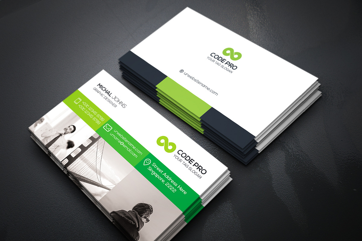 Business Cards 2 in 1, a Business Card Template by Genereux Art (Photo 5 of 8)