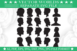 Man Heads Svg, Man, Heads Svg