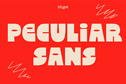 Peculiar Sans - Chunky Display Font, a Sans Serif Font by BTYPE (Thumbnail 1 of 8)