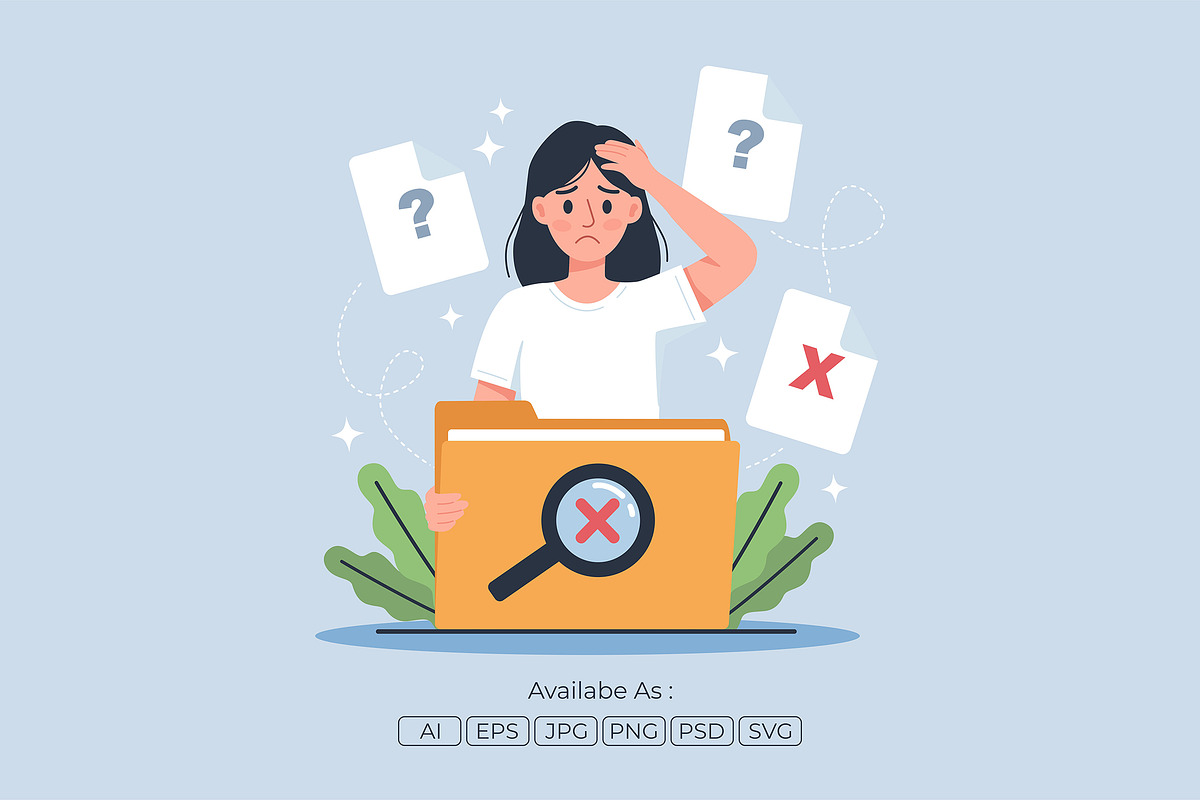 No Data Error Concept Illustration, a Technology Illustration by Partikusi Design (Photo 1 of 3)
