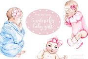 Watercolor NEW Honey Baby Girl, an Animal Illustration by S_ARTLOVE (Thumbnail 2 of 8)