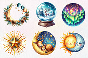 Celestial Christmas Clipart, an Illustration by Dream Creation (Thumbnail 3 of 7)