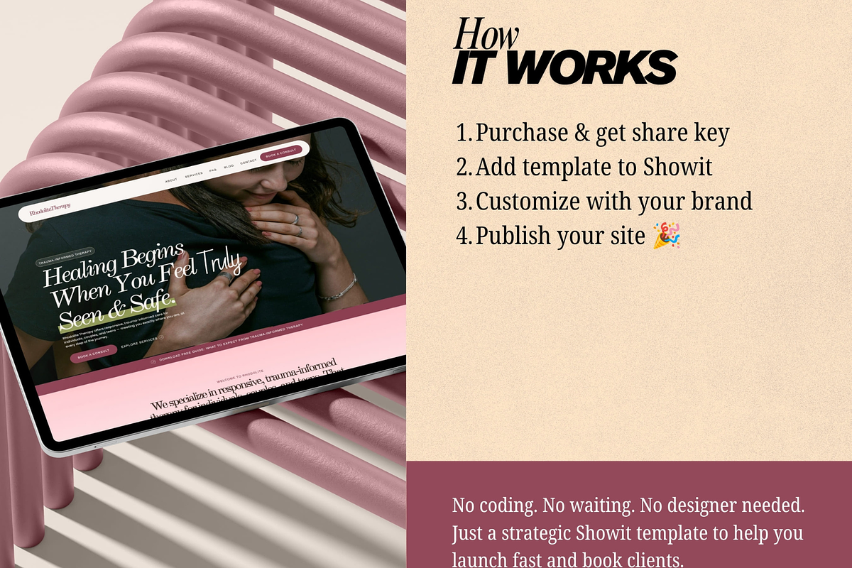 Showit Website template Therapist, an App Template by Digital&Chic (Photo 6 of 8)
