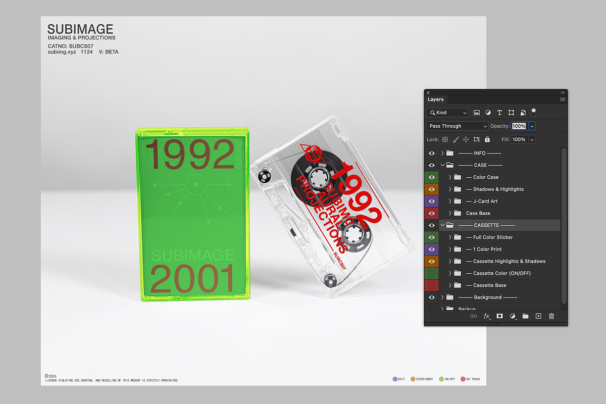 Transparent Cassette Studio Mockup, a Packaging Mockup by Glue Lab (Photo 5 of 6)