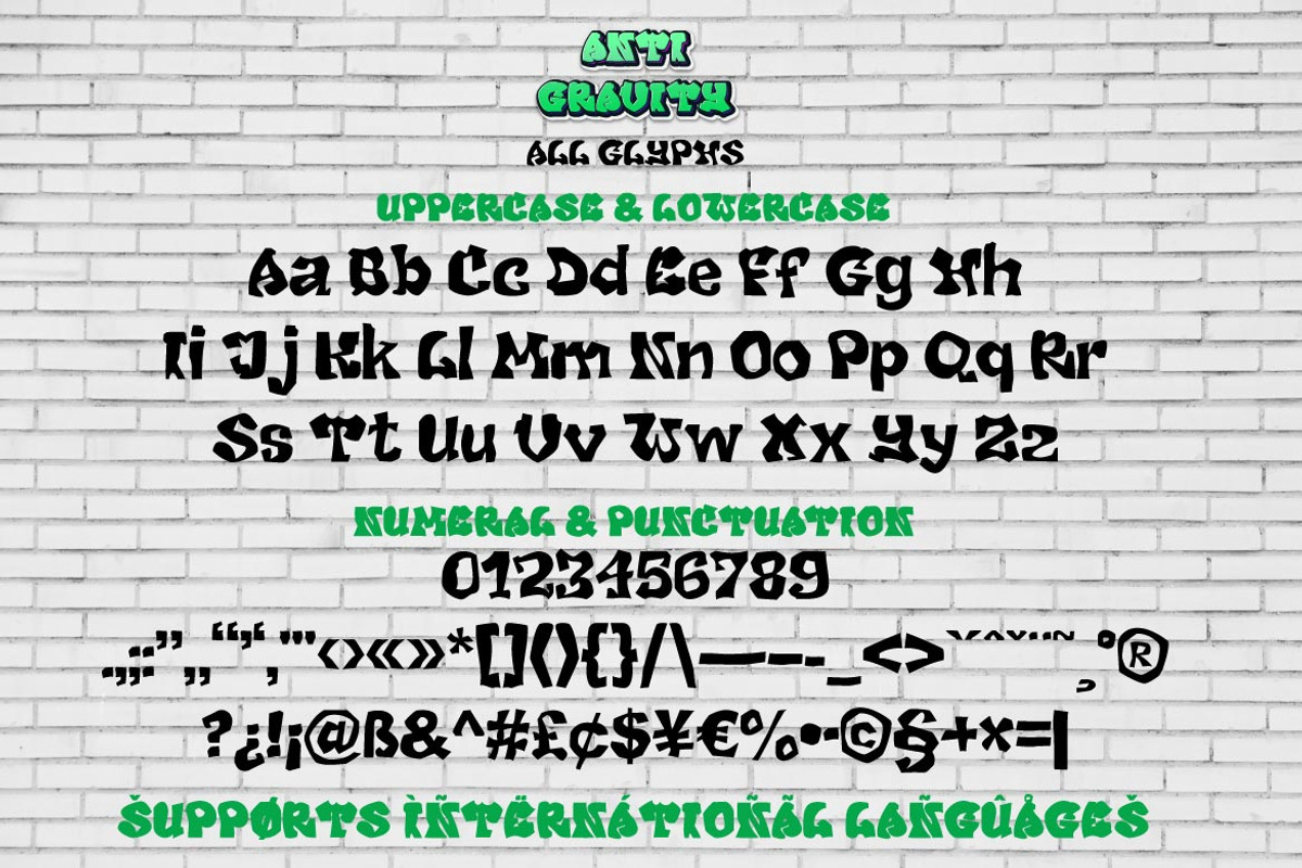 Anti Gravity, a Font by twinstd (Photo 7 of 8)