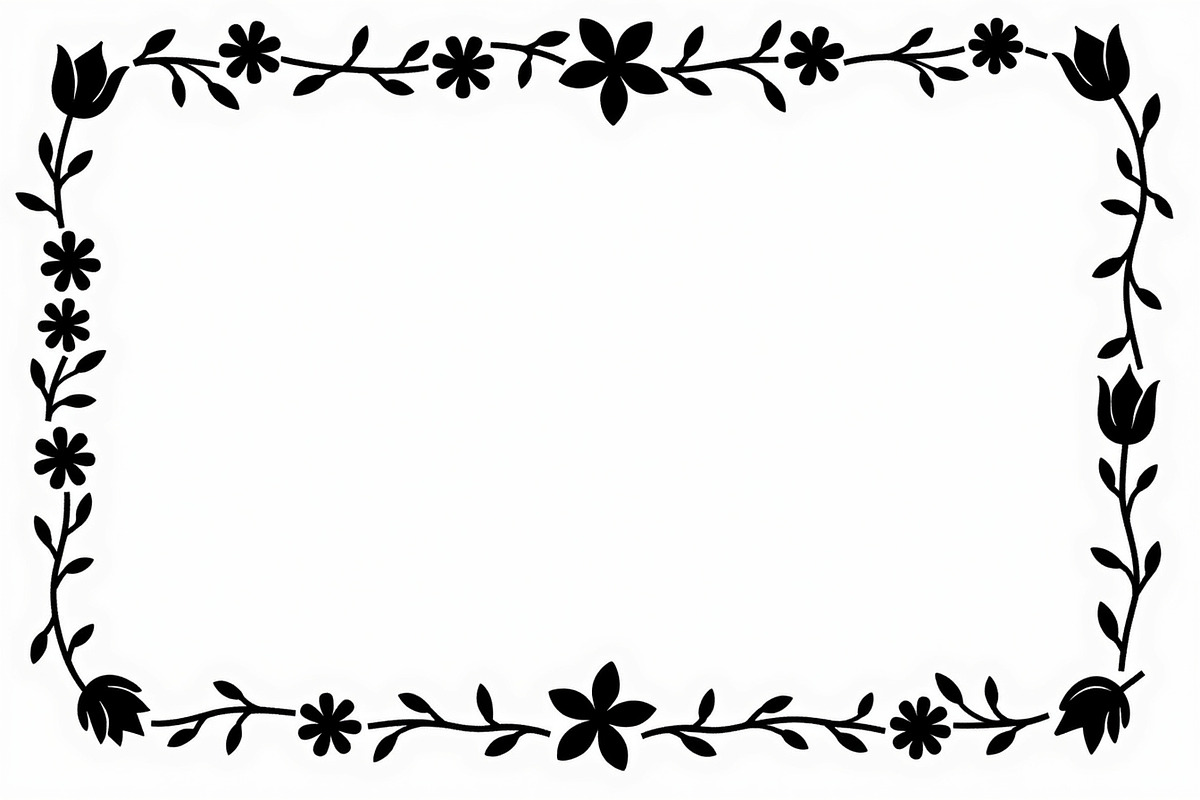 Hand Drawn Floral Border Set, an Illustration by BIPLOB EXPERT (Photo 5 of 10)