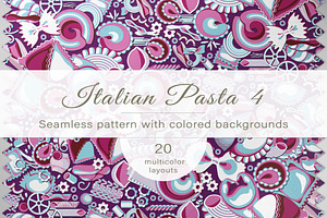 Seamless pattern of Italian pasta 4, a Pattern Graphic by Yummy