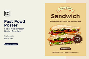 Fast Food Poster Design Template 72, a Social Media Template by shahsoft