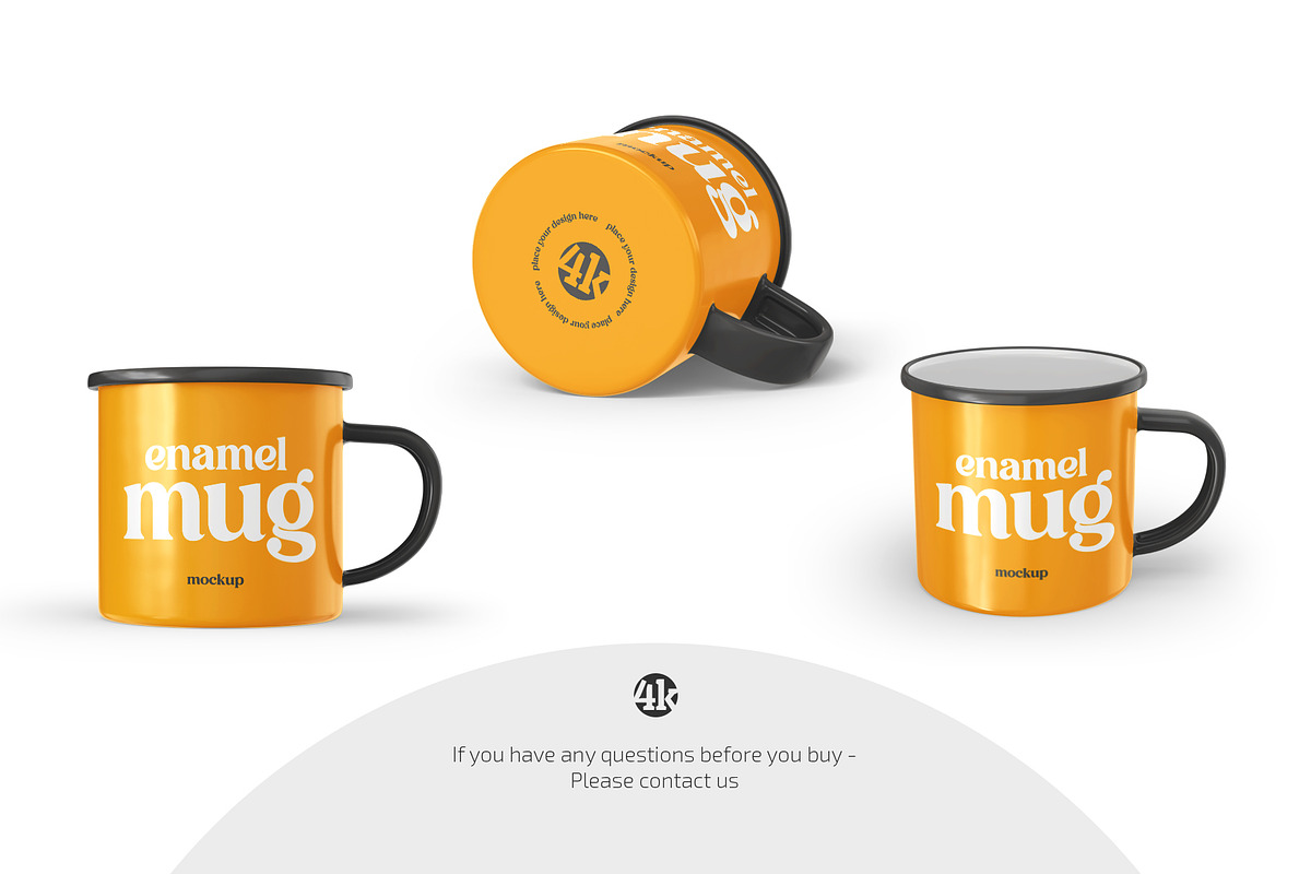 Enamel Mug Mockup Set, a Cups & Container Mockup by Country4k (Photo 4 of 4)