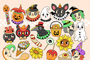 Retro Vintage Halloween Clipart Pack, an Object Graphic by Huxmay (Thumbnail 4 of 8)