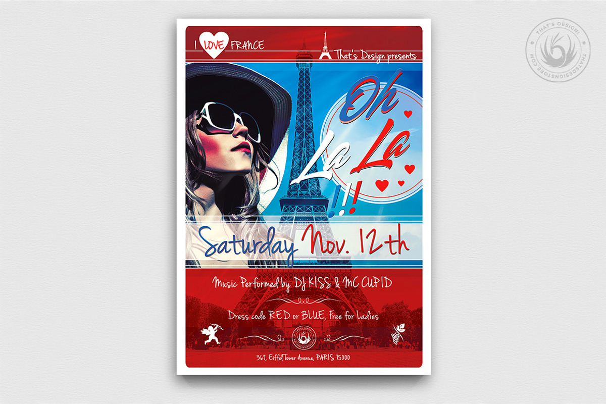 French Party Flyer Bundle, a Flyer Template by ThatsDesignArt (Photo 3 of 9)