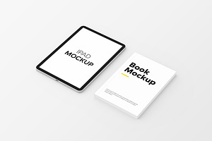 Book & IPad Mockup