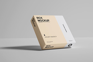 Square Box Mockup Set