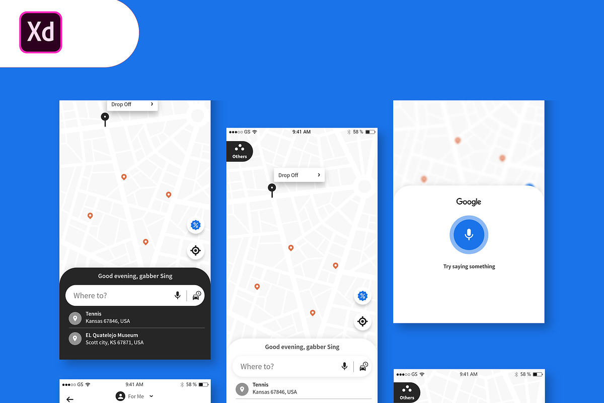 Uber Travel UI App, an UI Kit Template by litoondev (Photo 5 of 5)