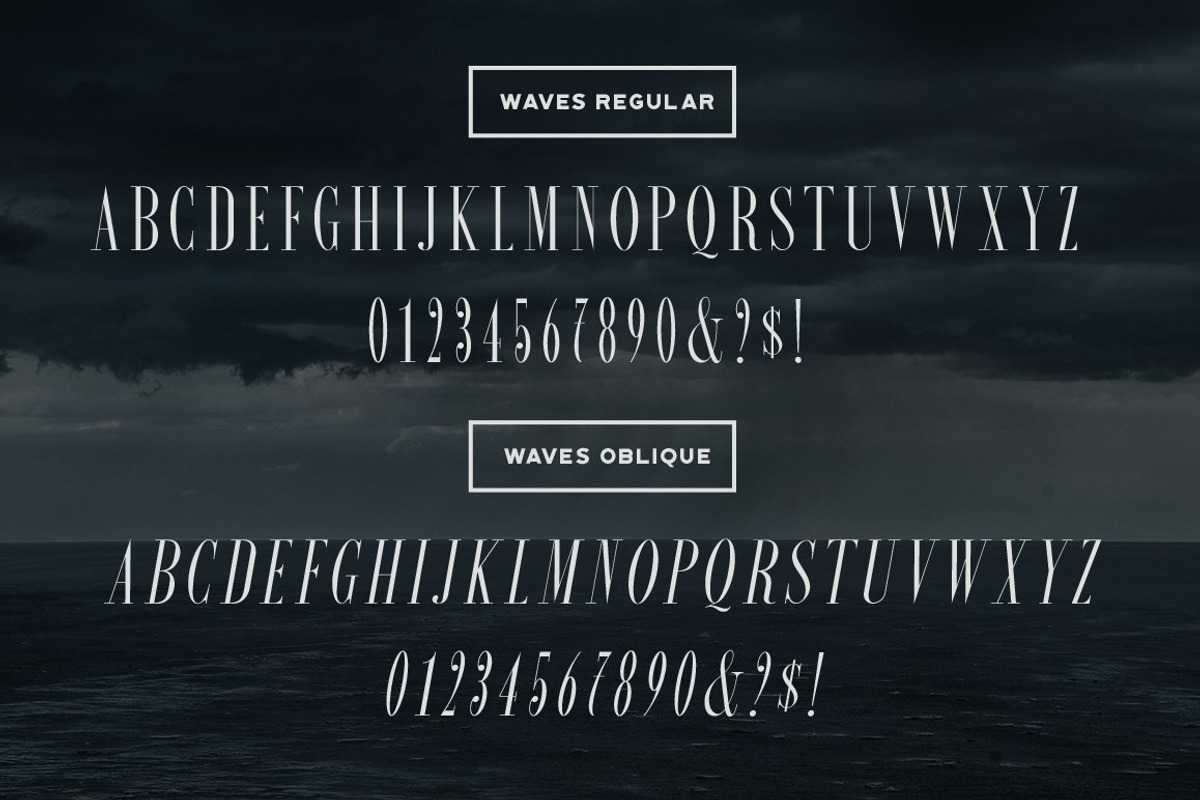 WAVES | A Condensed Serif, a Serif Font by Hustle Supply Co. (Photo 2 of 8)