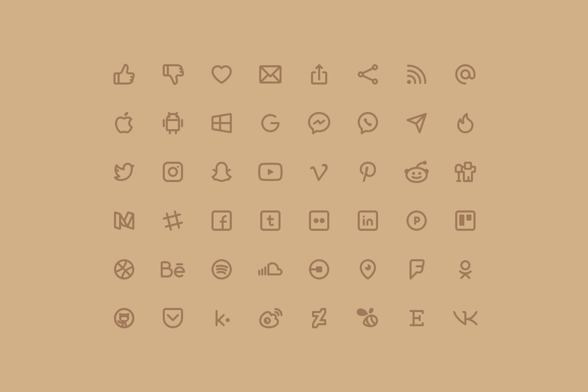 Premium Social Media Icons, an Icon by The Icons (Photo 5 of 5)