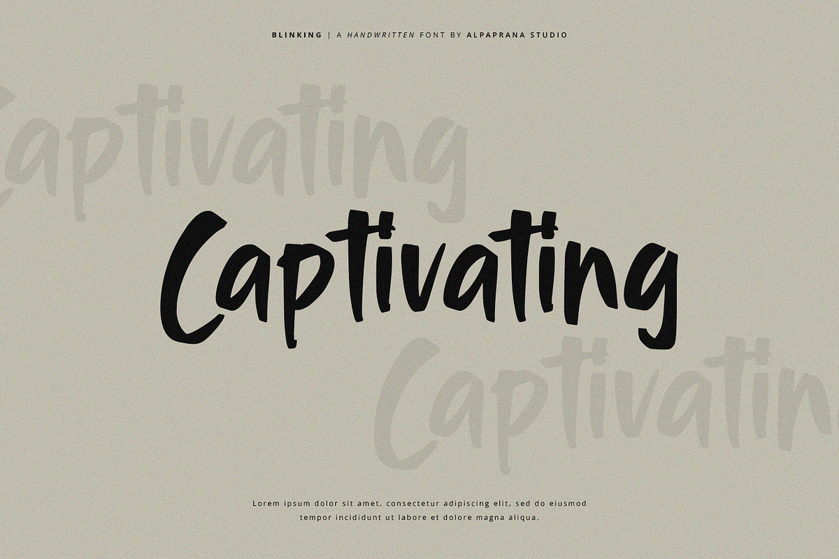 Blinking - Handwritten Font, a Handwritten Font by Alpaprana (Photo 7 of 12)