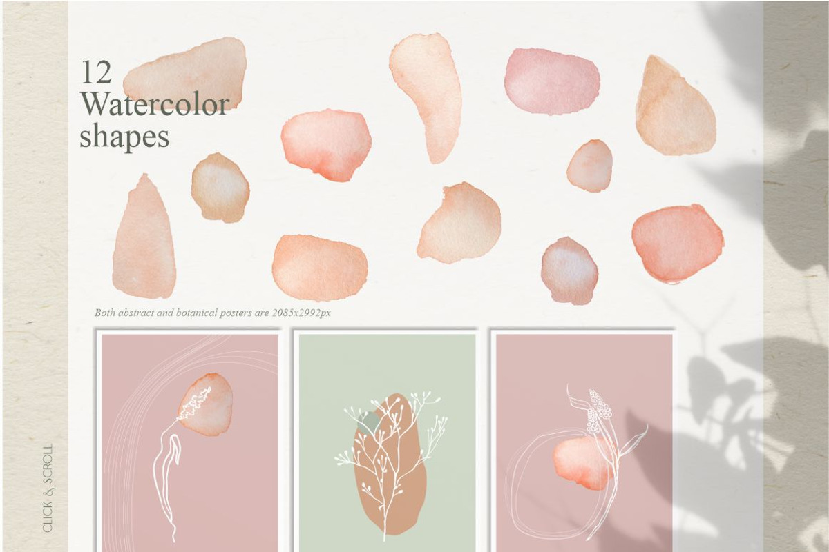 ABSTRACT BOTANICAL POSTERS, an Object Graphic by Collection by VY (Photo 5 of 9)