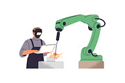 Welders work with metal set, a Work Illustration by PaperTrident (Thumbnail 6 of 9)