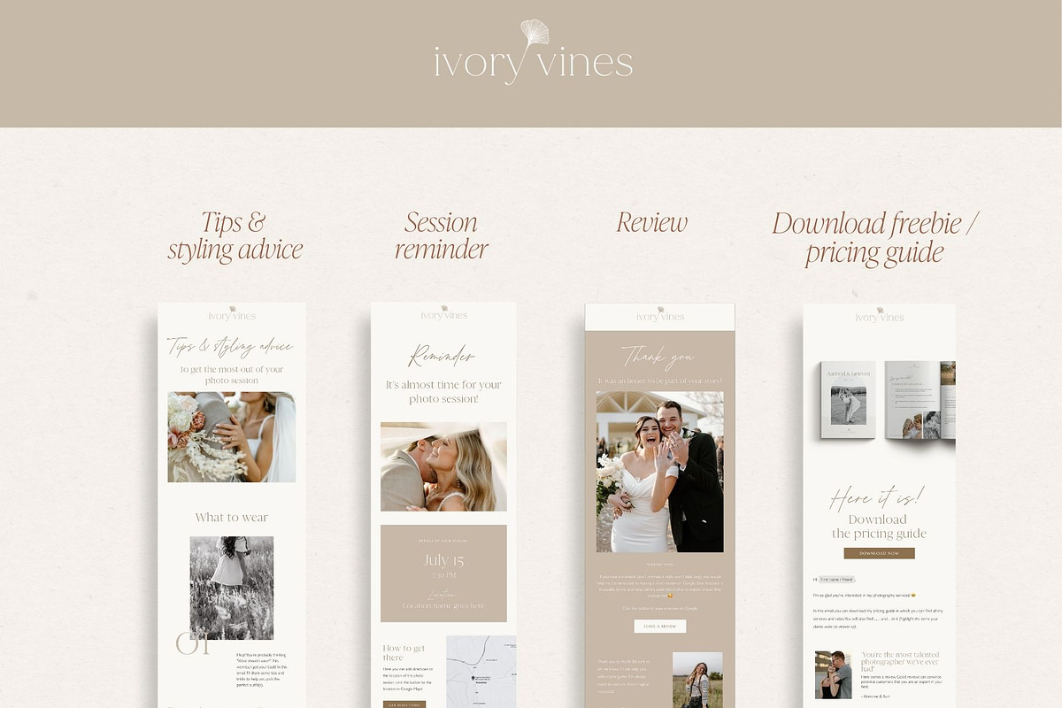 Photographer Flodesk Email Templates, an Email Template by Wonderlik Webdesign (Photo 4 of 9)