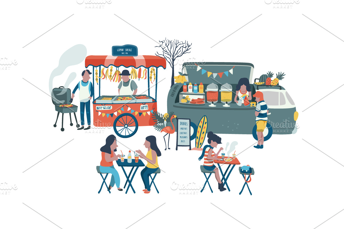Doodle retro flea market set, a Decorative Illustration by Wanwiss (Photo 5 of 9)