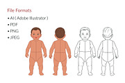 Baby Fashion Croquis Bundle, a Person Illustration by Shorena Fashion Draws (Thumbnail 7 of 11)