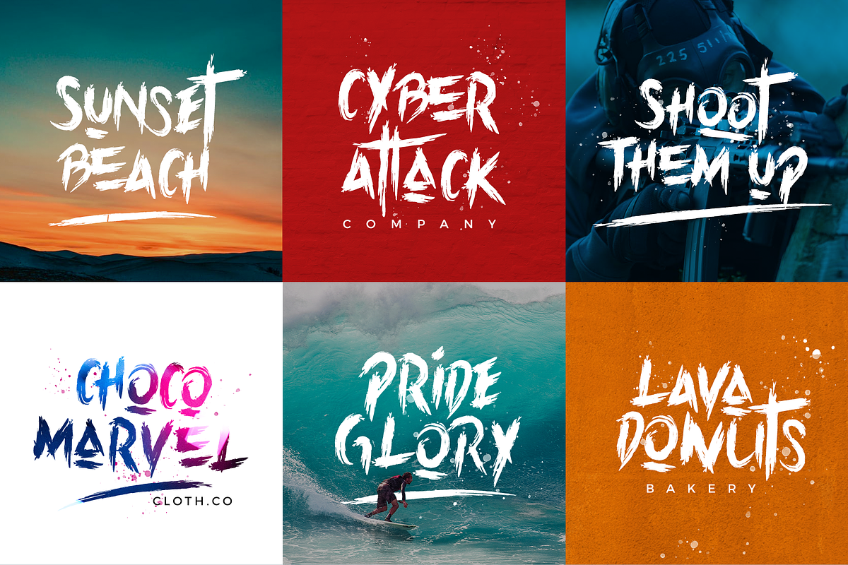 BLACKDEATH Brush Font preview 7