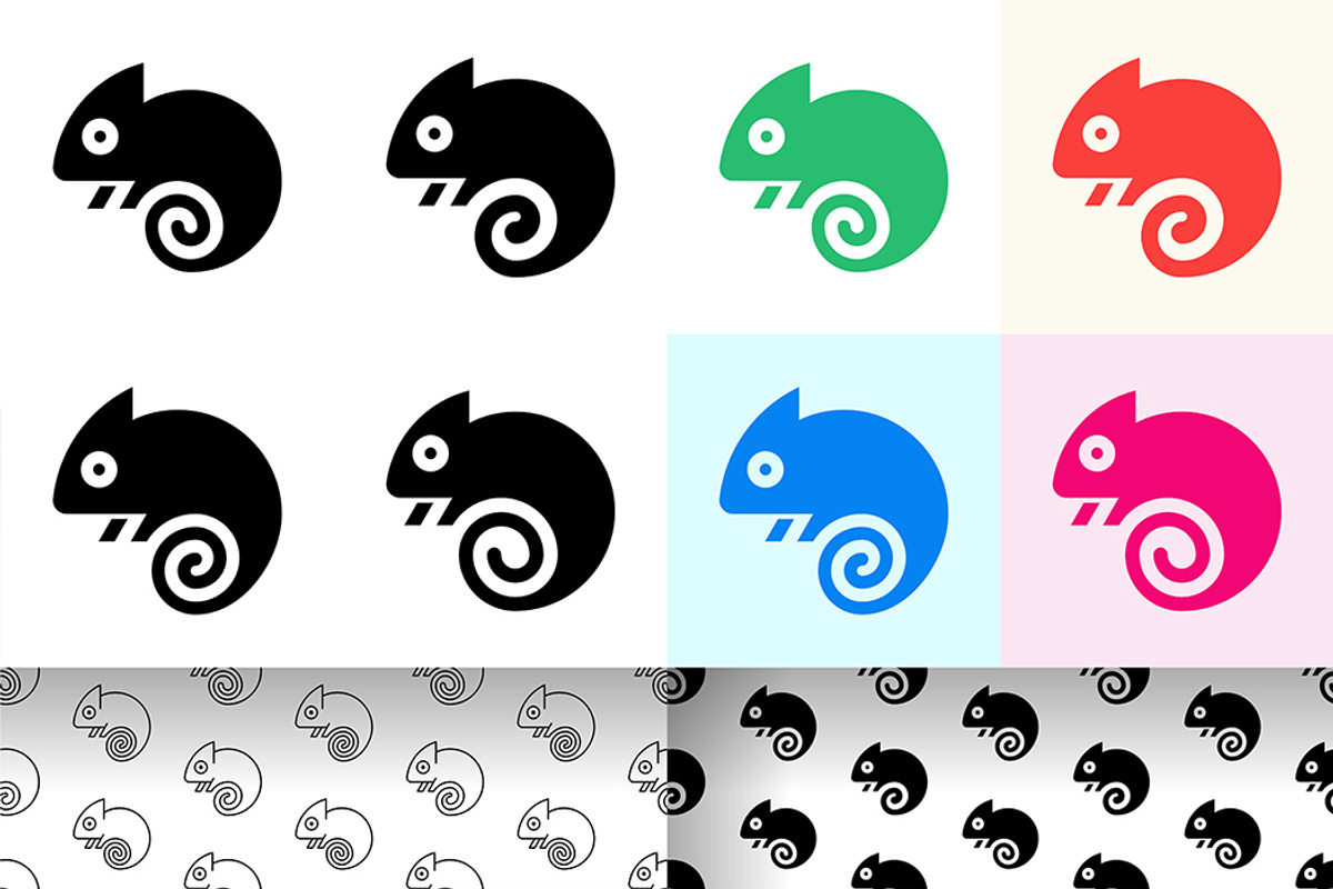 Chameleon Logo, a Graphic by NataliiaVolyk (Photo 1 of 6)