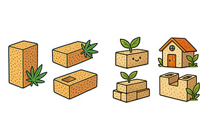 Colorful illustrations of hemp, an Object Illustration by ZinetroN