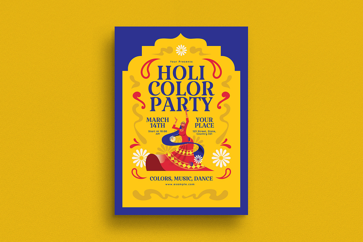 Holi Color Party Flyer, a Flyer Template by Guuver (Photo 1 of 3)