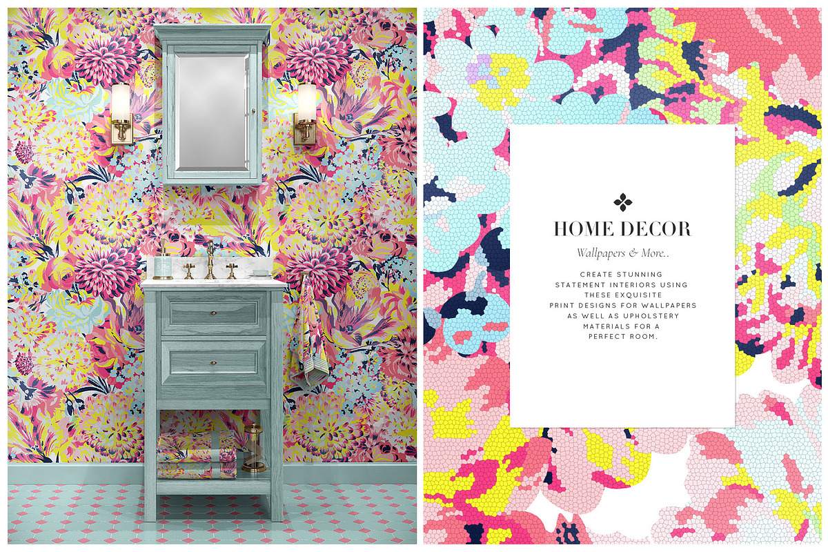 Chromaflora Exquisite Print & Motifs, a Wallpaper Graphic by Pink Linen (Photo 6 of 13)